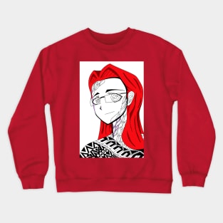 red is the brightest color in pattern ecopop Crewneck Sweatshirt